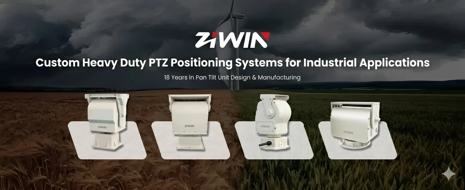 Ağır hizmet tipi Pan Tilt Head & pozisyoner (50kg - 200kg yük)